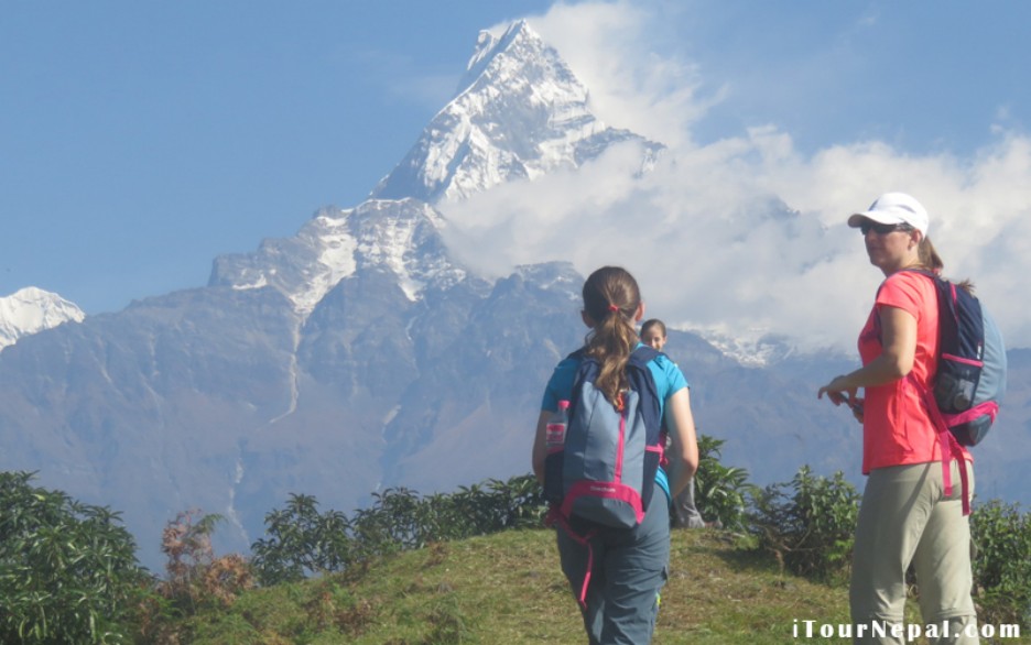 Short trek for family with kdis in the foothils of Annapurna